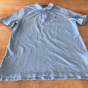 Vintage Polo Ralph Lauren Classic Fit Polo Shirt Men L Blue Short Sleeve Golf